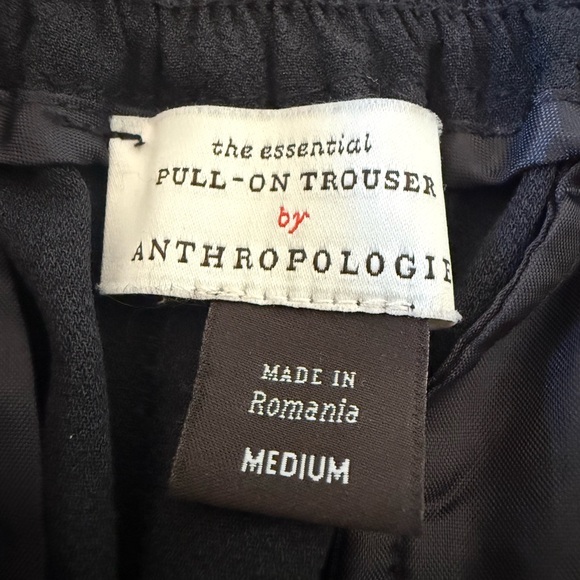 Anthropologie Black Pull-On Trousers - Picture 2 of 4